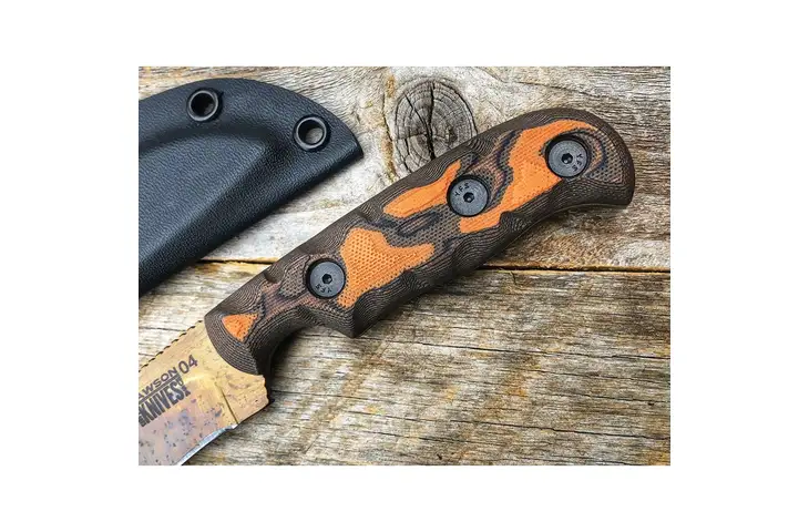 Dawson Knives Deep Notch Fixed Blade Orange Fixed Blade Knife - view 4